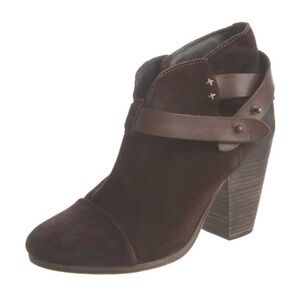 rag & bone Dark Brown Suede Ankle Booties